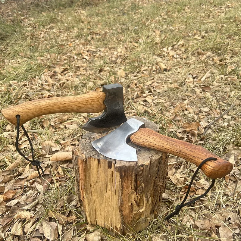 Nuova mini ascia forgiata a mano in acciaio 65 per esterni con manico in legno Qinggang Comodo strumento manuale EDC portatile per campeggio ed escursionismo