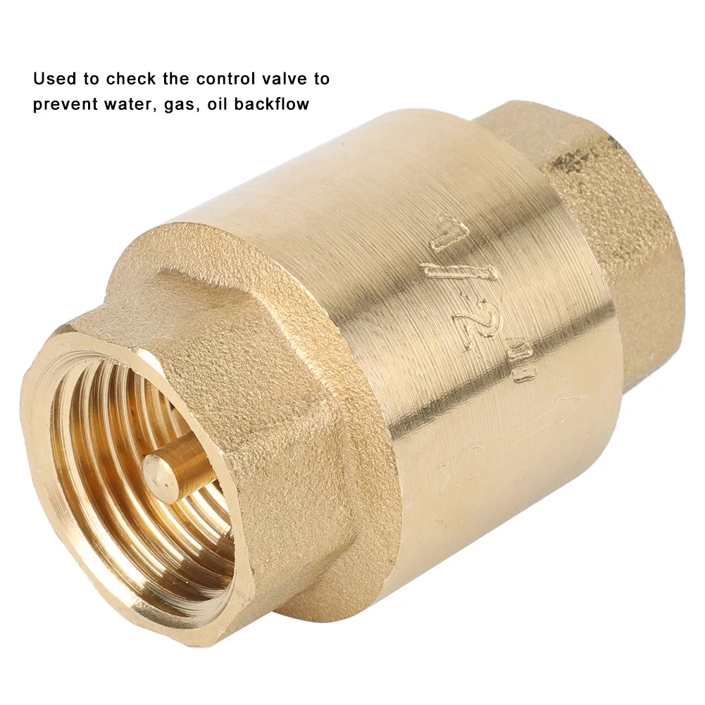 One Way Brass Check Valve, High Accuracy Brass Threaded Check Valve One Way Non Return Check Valve For Water Gas Oil