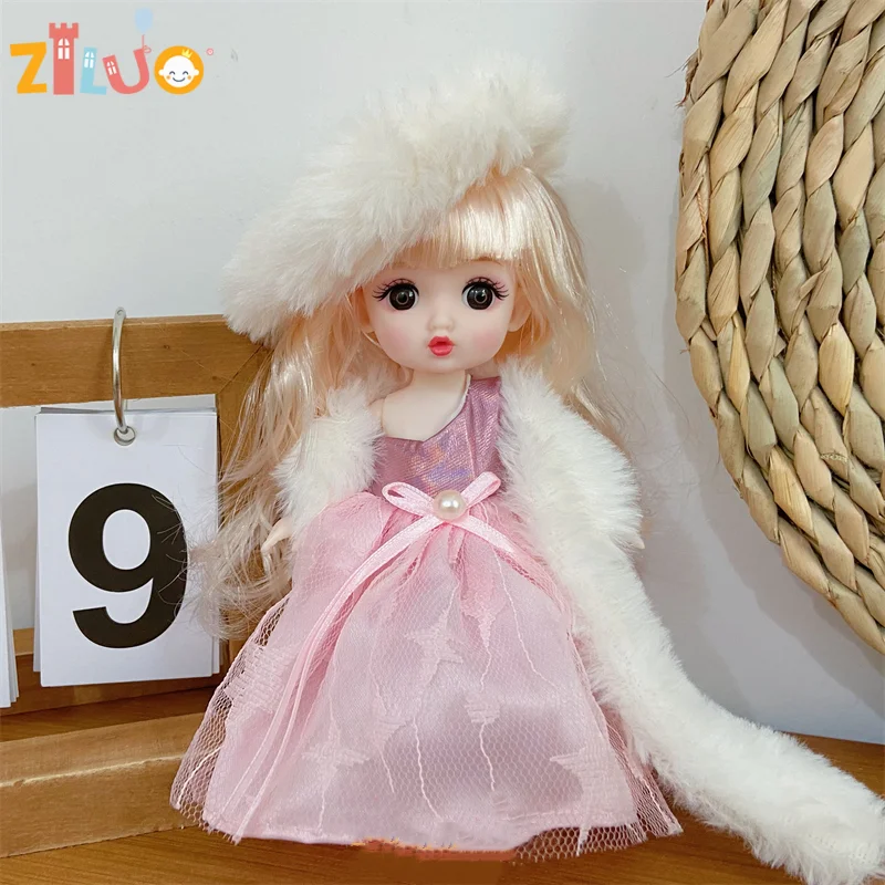 1/8 BJD Doll 16cm Dolls Munecas Princess Dress Up Children's Toys Dolls for Girls Cute Doll Multi-joint Kids Birthday Xmas Gift