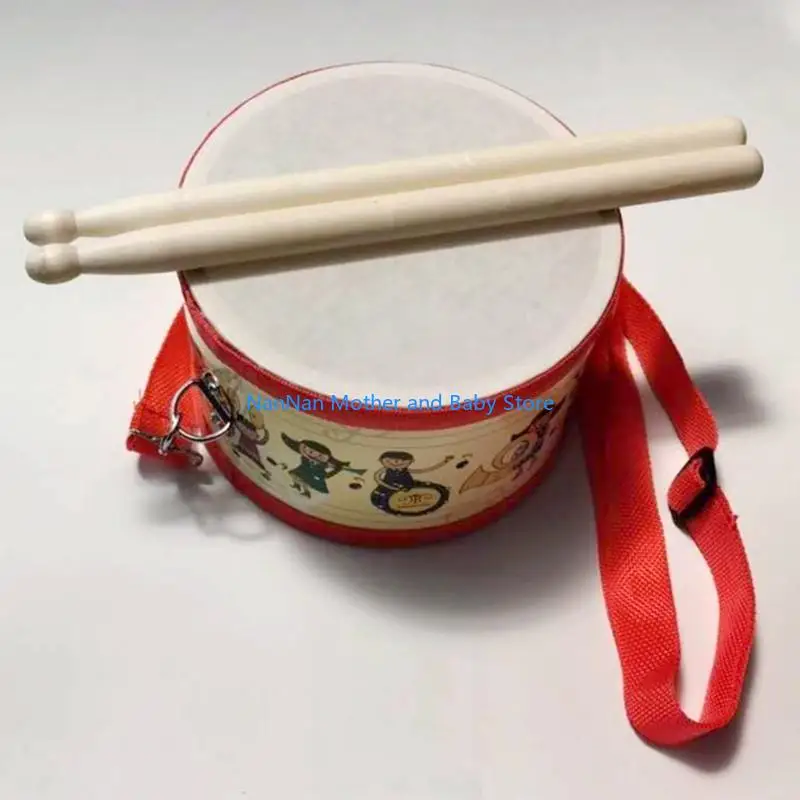 Kids Wooden Music Instrument Toy Drum Sensory Percussion Musical Education Toy