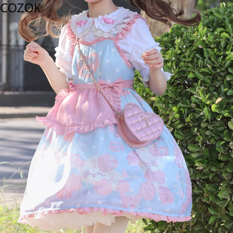 Japanese Mori Girl Lolita Blouse Sweet Peter Pan Collar Pink Candy Kawaii Princess JK Shirt Women Cute Ruffles Lace Blusas Mujer