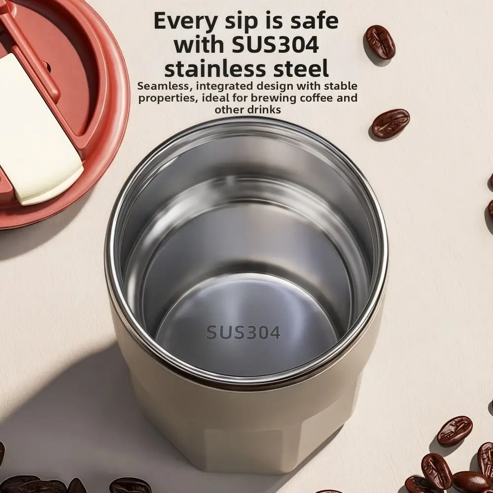 

Portable Double-Walled Milk Coffee Cup 304 Stainless Steel Sealed Thermos Mug Insulated Leak-proof Drinking Cup Boys Girls