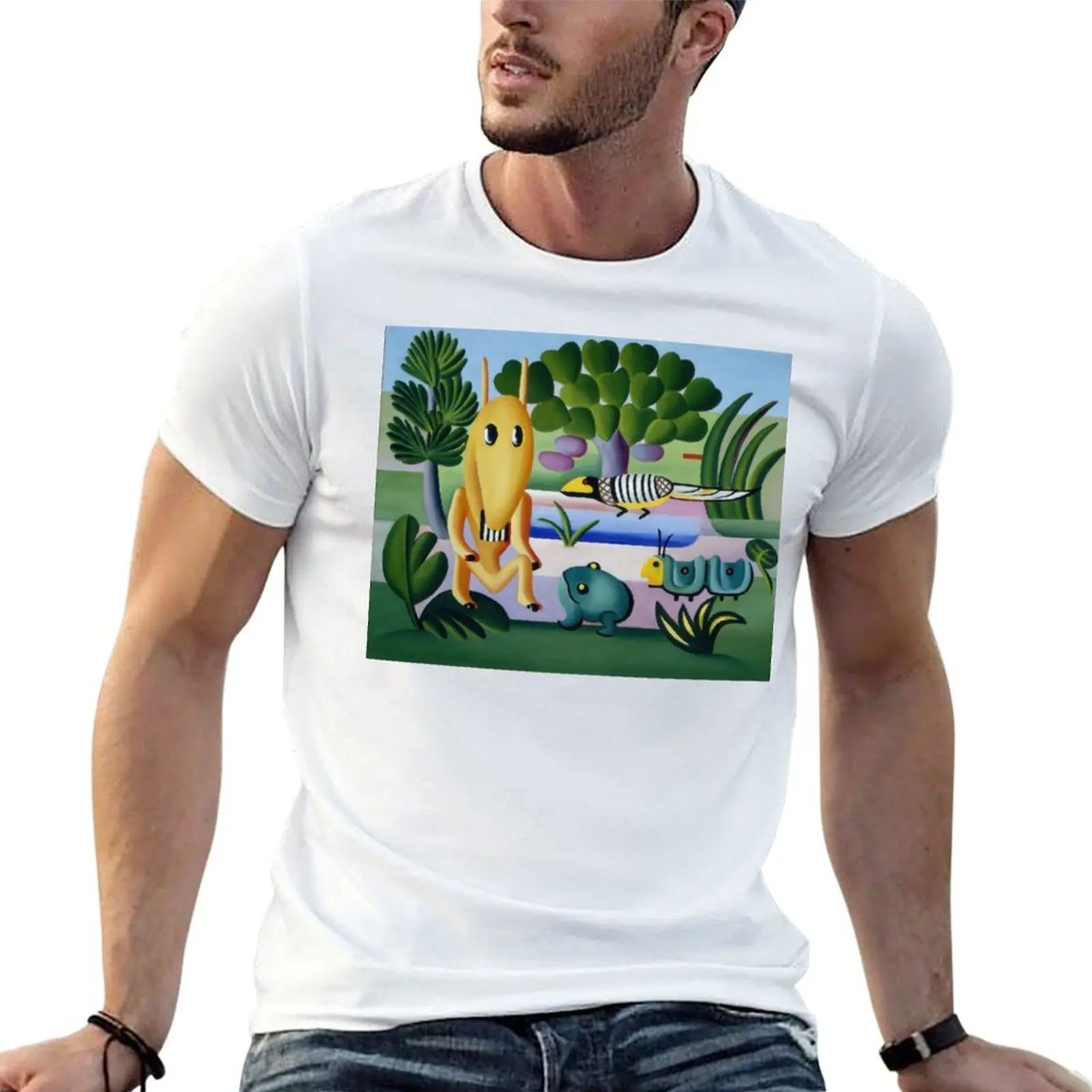 T-shirt Masculina Estampada Tarsila do Amaral: Retrato de Autorretrato, Arte e Obras de Arte - 100% Algodão