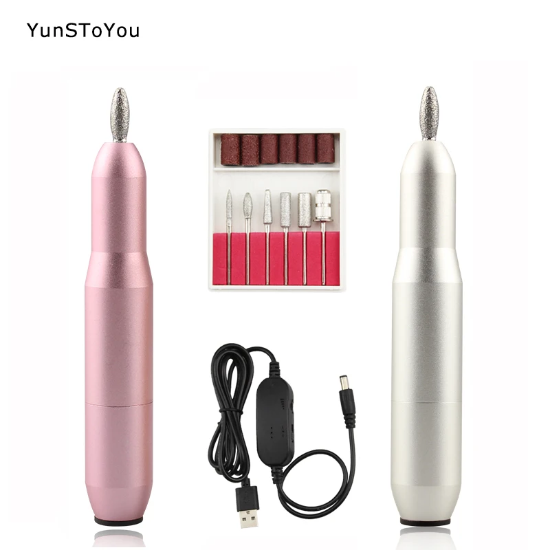 Electric Nail Drill Machine 20000 RPM Manicure Machine Set USB Portable Nail Drill Pen for Manicure Gel File Nail Salon Tool