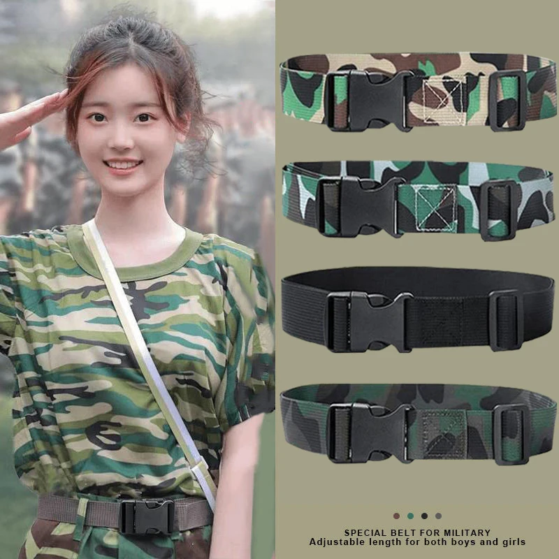 

Camouflage Belt Students Outdoor Military Tactical Combat Military Training Universal Belt Multifunctional Hunting Canvas Belt