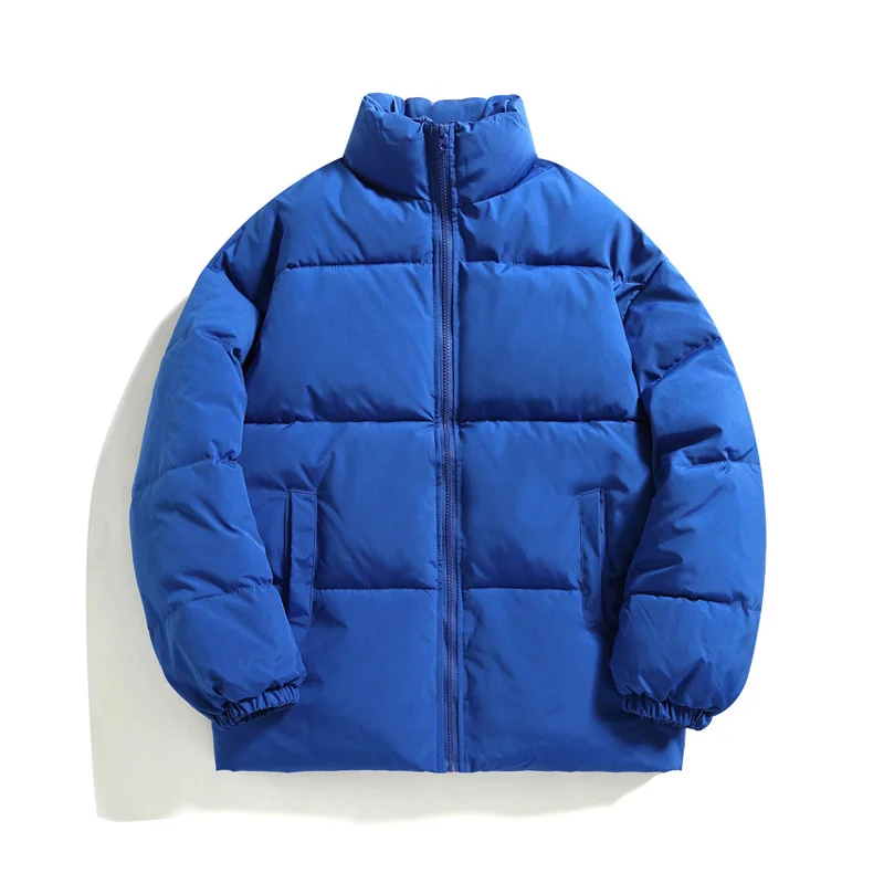 Harajuku męskie parki gruby, ciepły płaszcz zimowa kurtka kolorowa Bubble męska kobieta Streetwear Hip Hop Parka kurtki Oversized 5XL