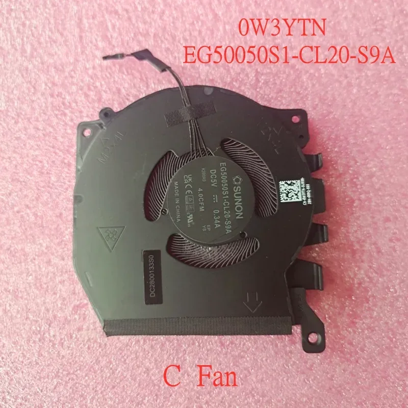 New Original Laptop CPU GPU Cooling Fan For DELL ALIENWARE X16 R1 Fan 0W3YTN 0PDJFP EG 50050S1-CL10-S9A EG50050S1-CL20-S9A DC5V