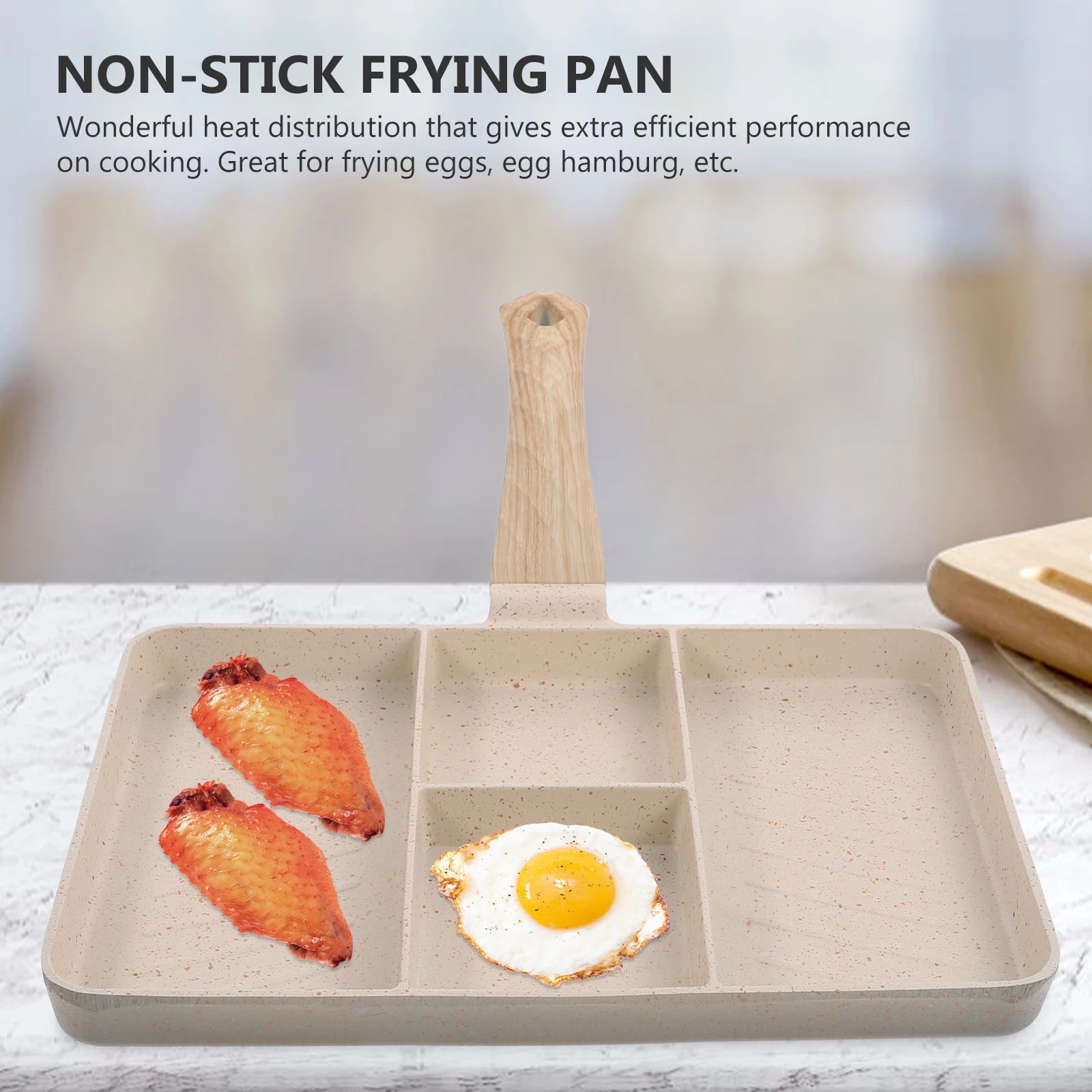

Premium Non-Stick Egg Frying Pan Multi-Function Breakfast Steak Pan Aluminum Alloy Kitchen Cooking Accessory Ergonomic Handle