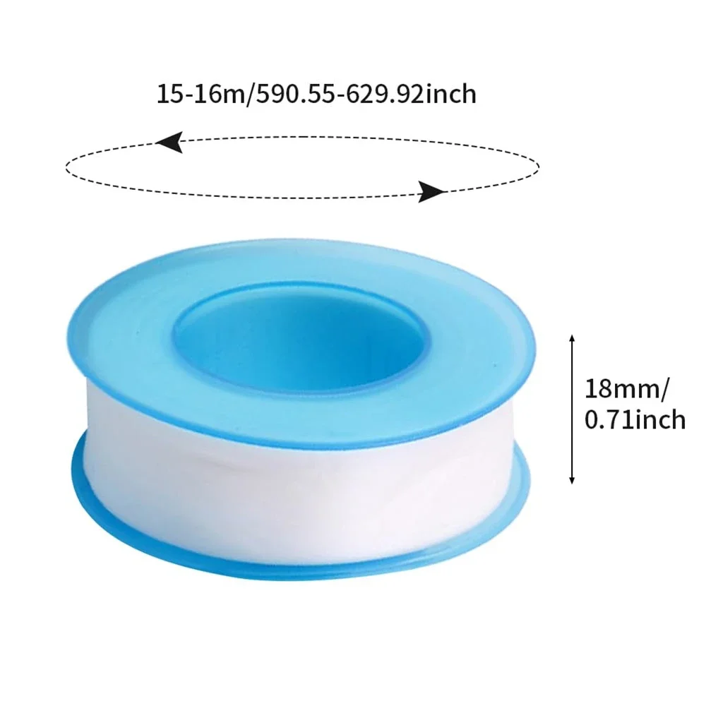 Cinta de sellado de rosca de PTFE, buena cinta de teflón de sellado para evitar fugas de tuberías, cabezal de ducha y alcantarillado, 4 Uds.