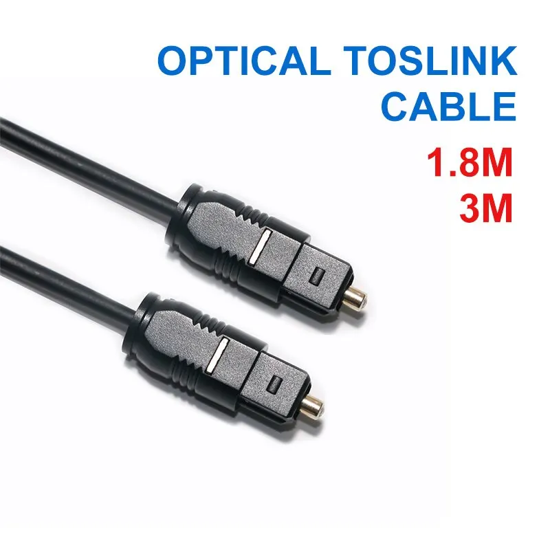 Cyfrowy optyczny kabel audio Toslink Pozłacany 6FT 1.8M 3M SPDIF MD DVD Pozłacany kabel wysokiej jakości