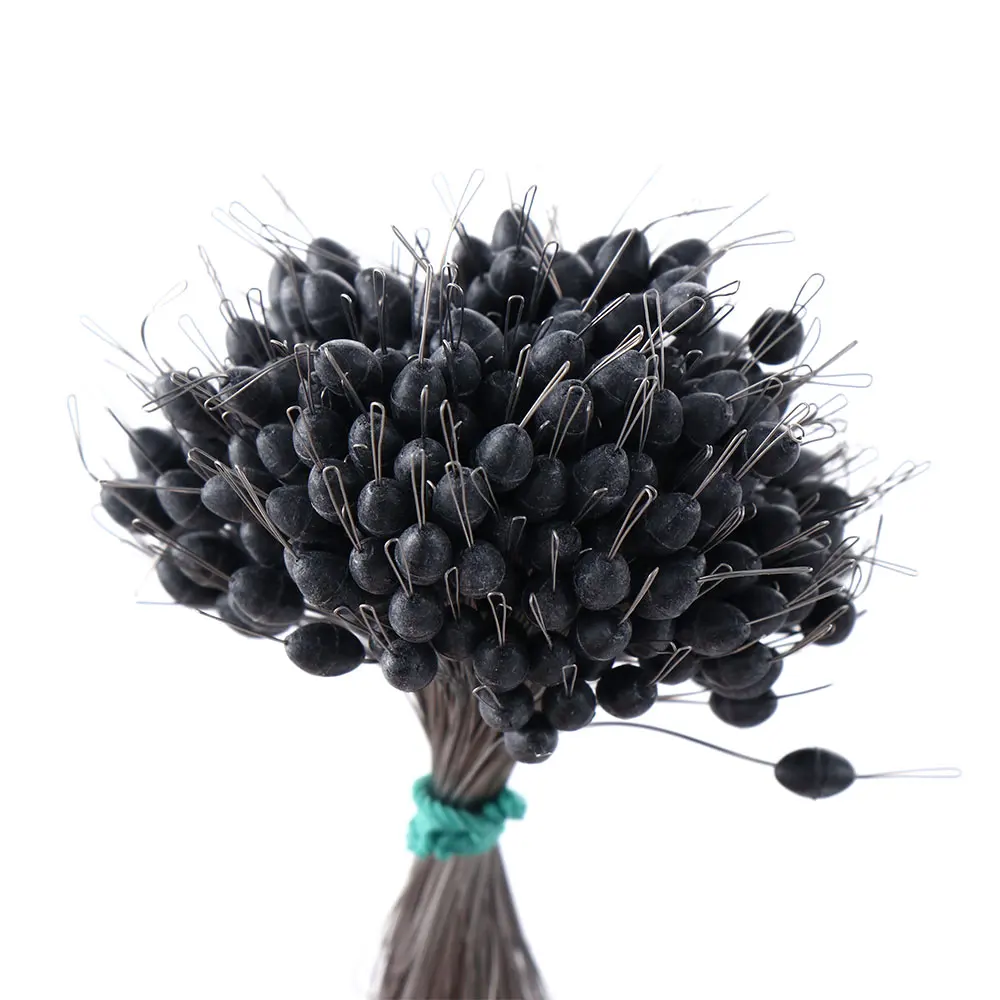 300 قطعة/الحزمة خط الصيد الأحمر المقاومة شفافة البيضاوي أسطواني الصيد العائمة الصيد بوبر سيليكون الفضاء الفول #1