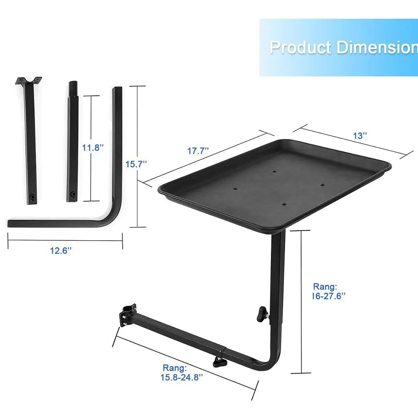 Salon Tray Attachment, Barber Styling Chair Tray, Portable Storage Convenient Styling Chair Tray for Hair Dryers