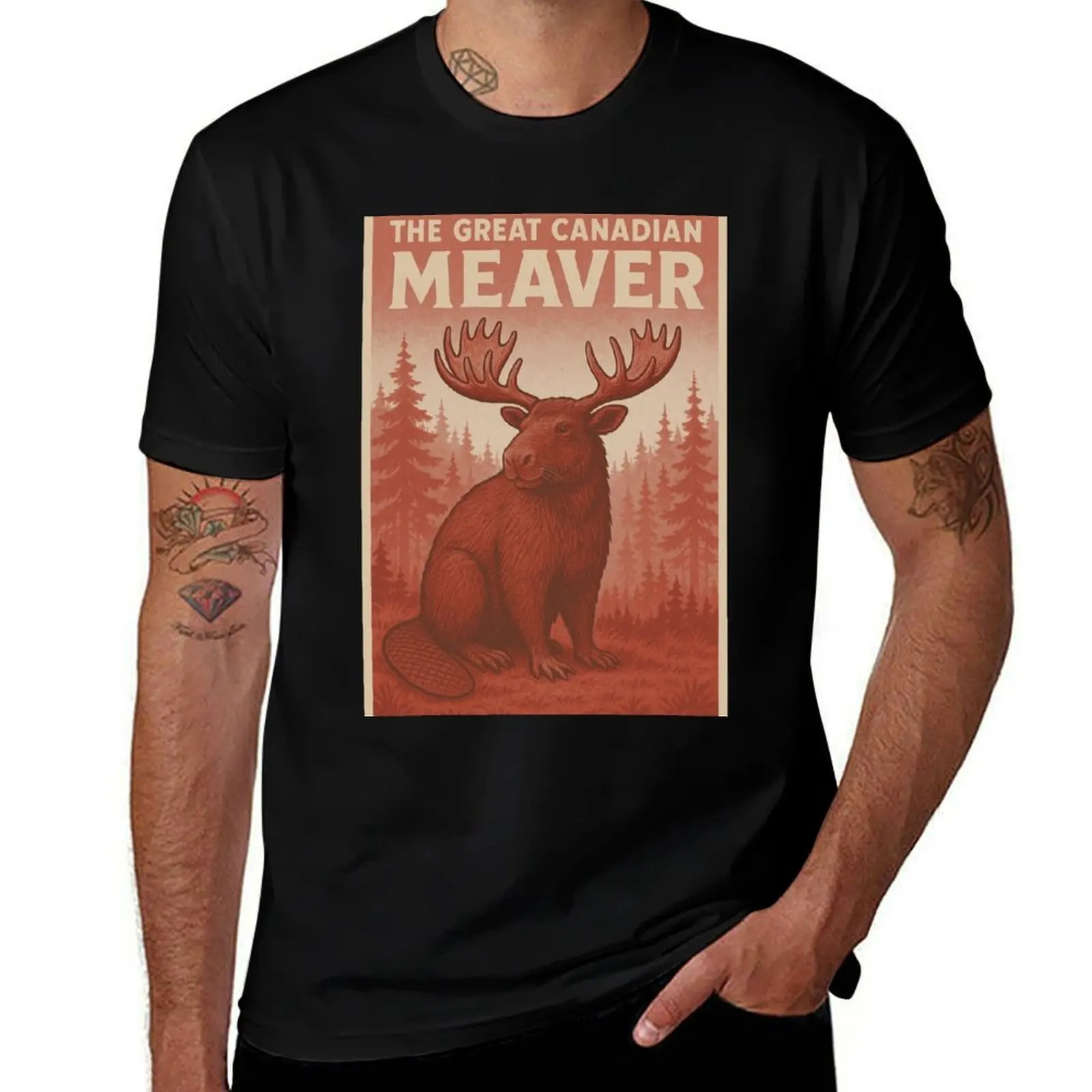 

The Great Canadian Meaver-Red T-Shirt Louboutins vintage new edition plain black t shirts men