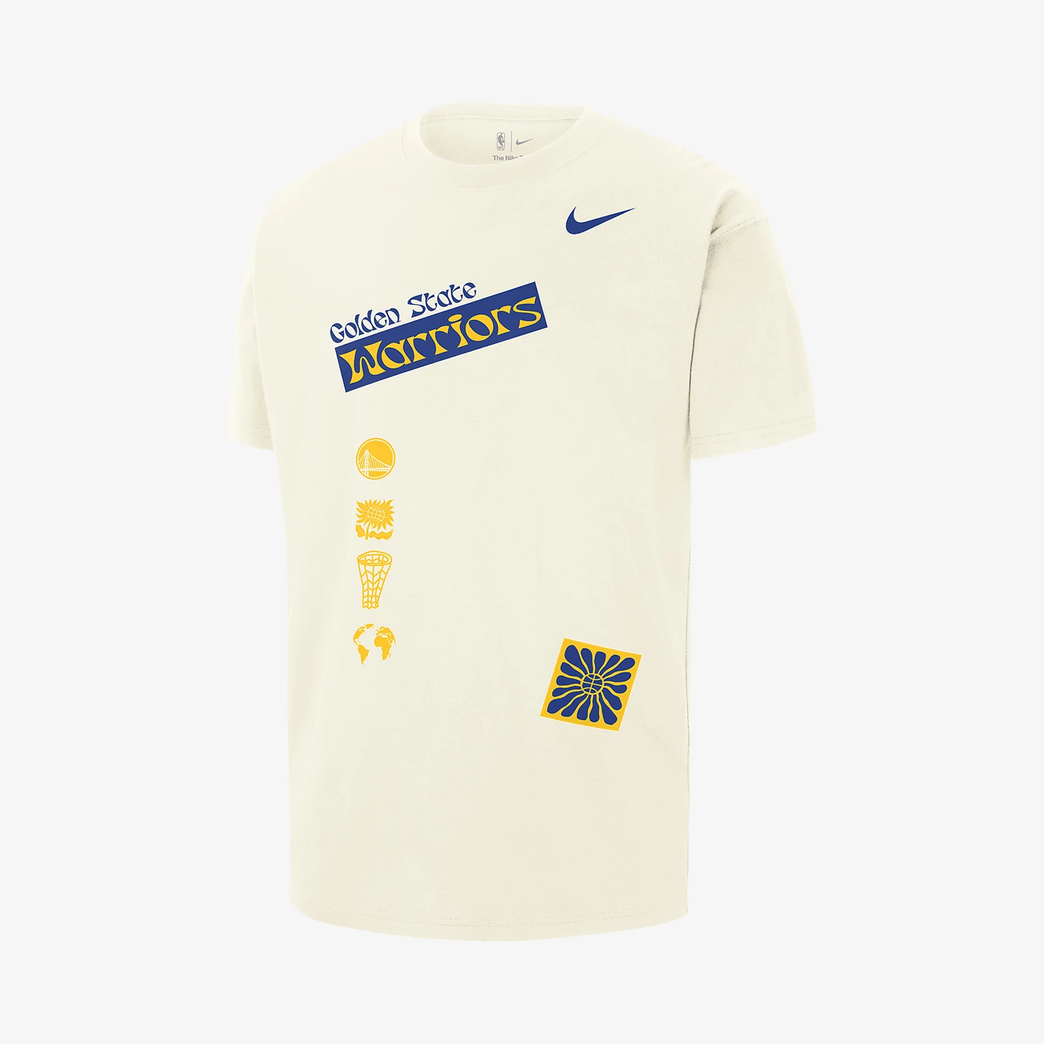 

Официальная новая мужская свободная спортивная модная футболка Golden State Warriors Nike FV9266-901