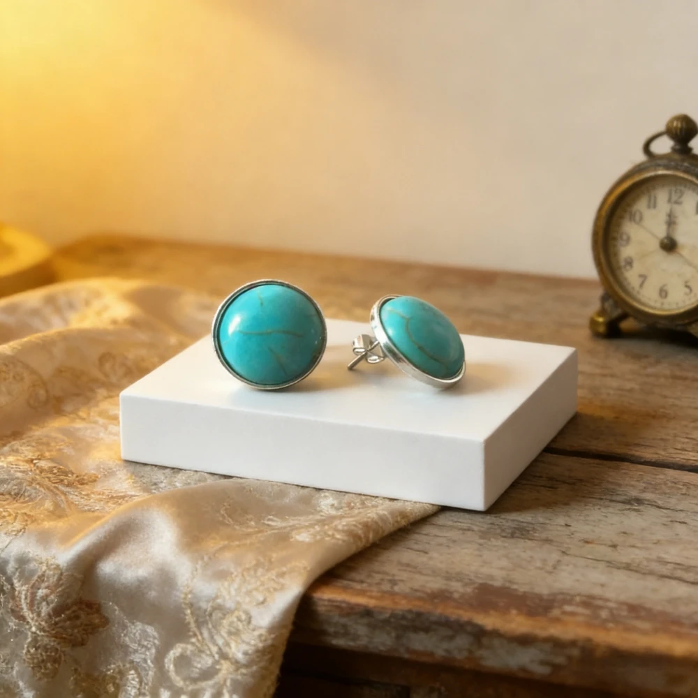 Pendientes redondos retro de c - Ethnic Boho Fashion reseña y precio