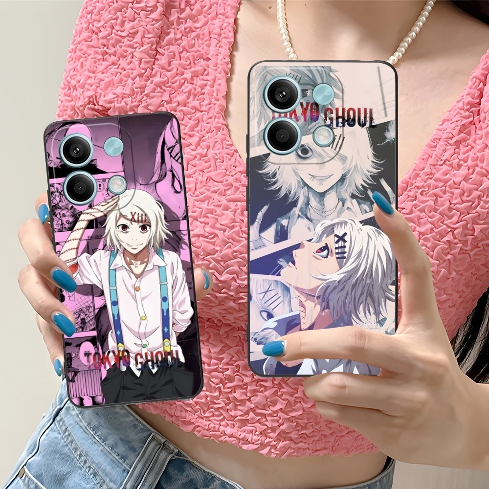 Tokyo Ghoul Juuzou Suzuya Mobile Phone Case for Xiaomi Redmi 13 13C 12 12C 10 10C A1 A2 A3 Plus 5G Black Soft Phone Cover Shell