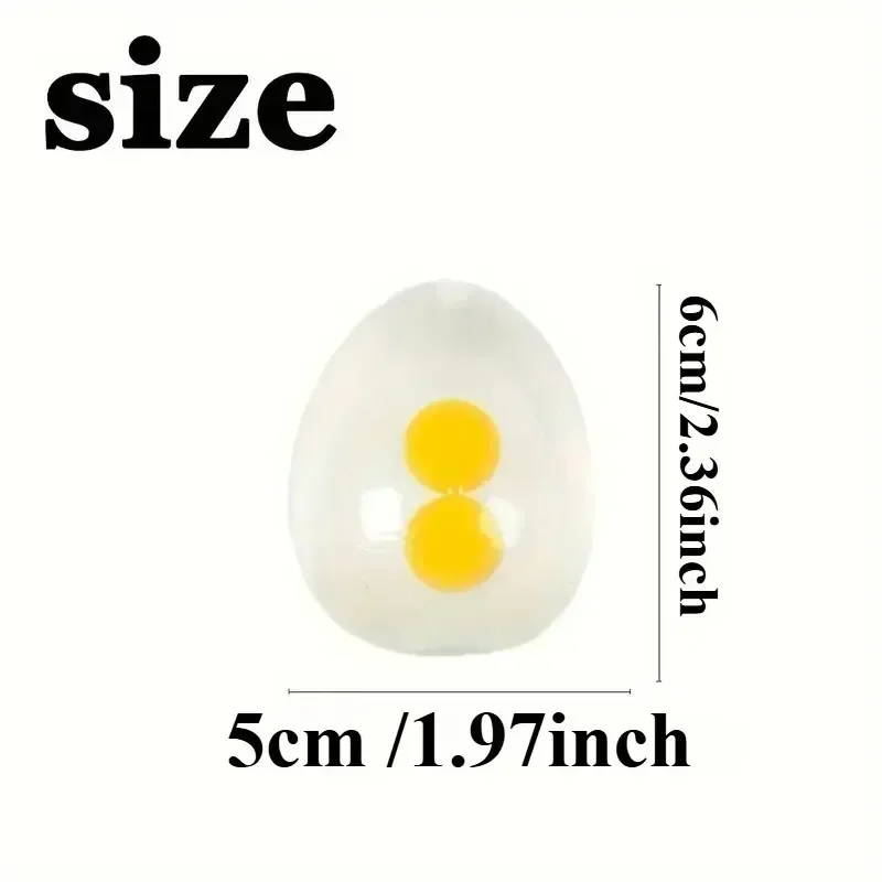 ファンキーな卵スクイーズボール卵黄楽しいスクイーズ卵ボール子供用イースターバスケットフィラースクイーズフィジェットおもちゃストッキング詰め物