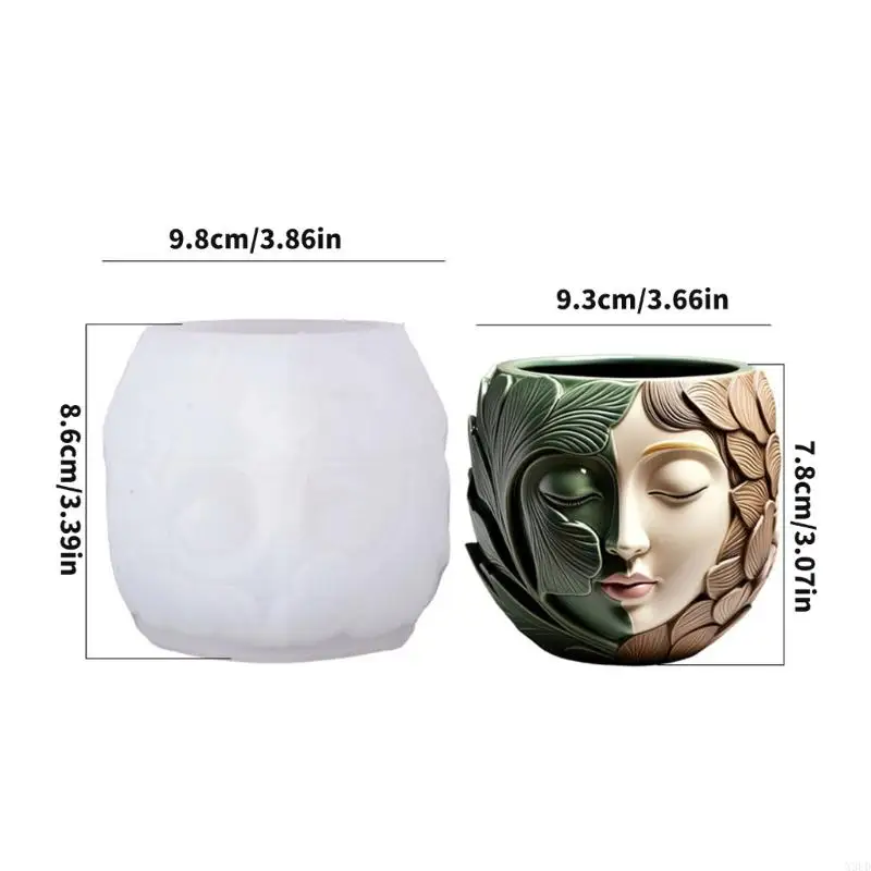 

Creative Double Girl Face Silicone Planter Mold for Resin Crafts Garden Decors Jewelry Making Unique Container Design