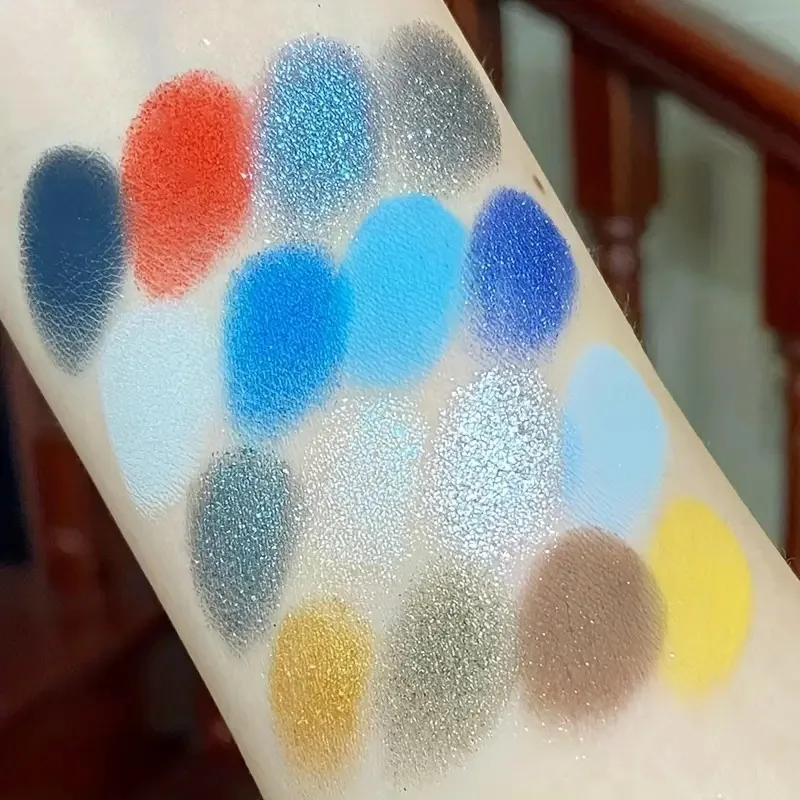 لوحة ظلال عيون غير لامعة ومرئية مكونة من 16 لونًا، لوحة ظلال عيون مقاومة للماء ومضادة للتعرق #3