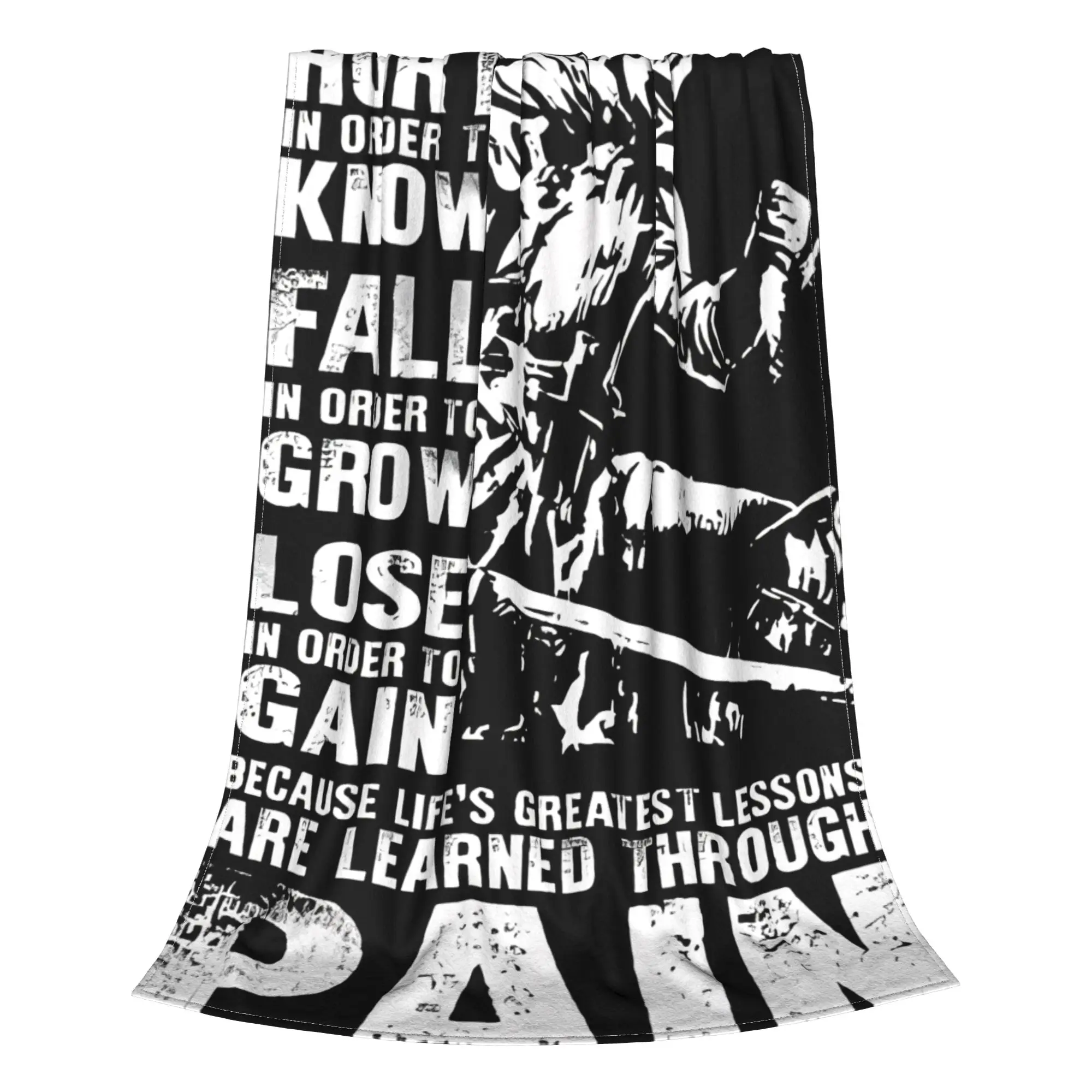 1PC Home Cute Room Decor Lessons Are Learned Through Pain Blanket Throw Blanket DDark Souls Novelty Warm Blanket All Season