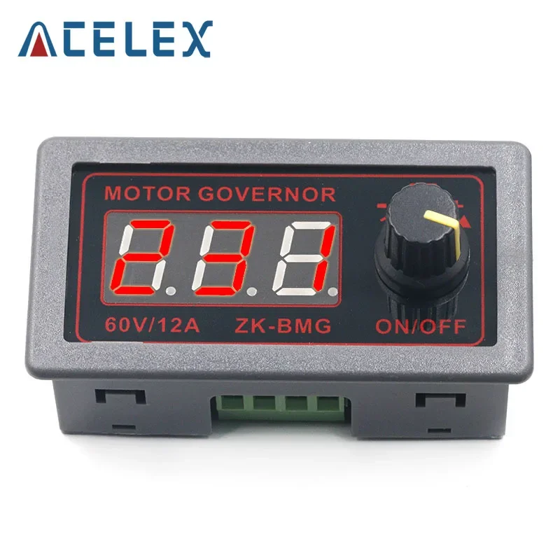 DC 9-60V 12v 24v 36V 48V 12A DC Motor Controller PWM Adjustable Speed Digital display encoder duty ratio frequency ZK-BMG