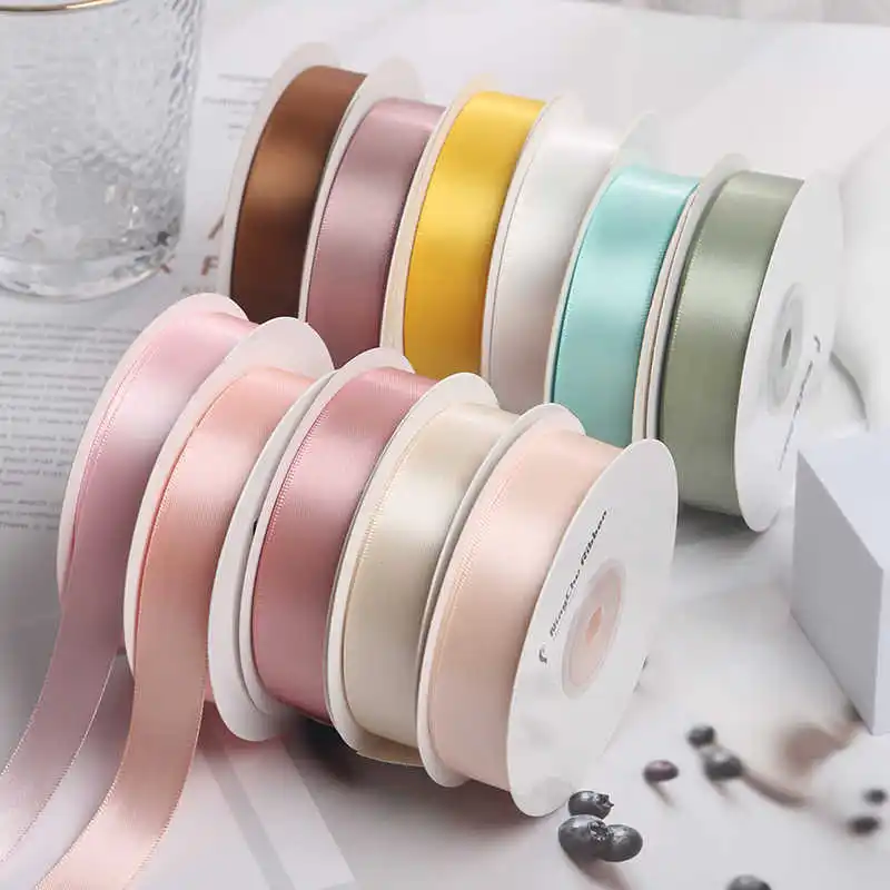 Sage Colorful Satin Ribbon 20 Yards Light Green Ribbon for Gift Wrapping Flower Bouquet Crafts Wedding Party Home Decoration