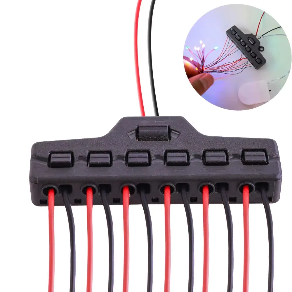 

Railway Train Port Sharing Box 3/6 Distribution Port Hub For SMD Led Model Miniature Lighting System DC Lamp Scene Landscape