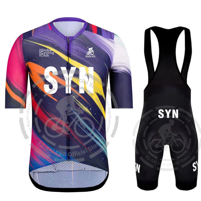 

2025 SYN Cycling Jersey Set Summer Men Ciclismo Clothing MTB Bike Clothes Uniform Maillot Ropa Ciclismo Bicycle Suit Hombre