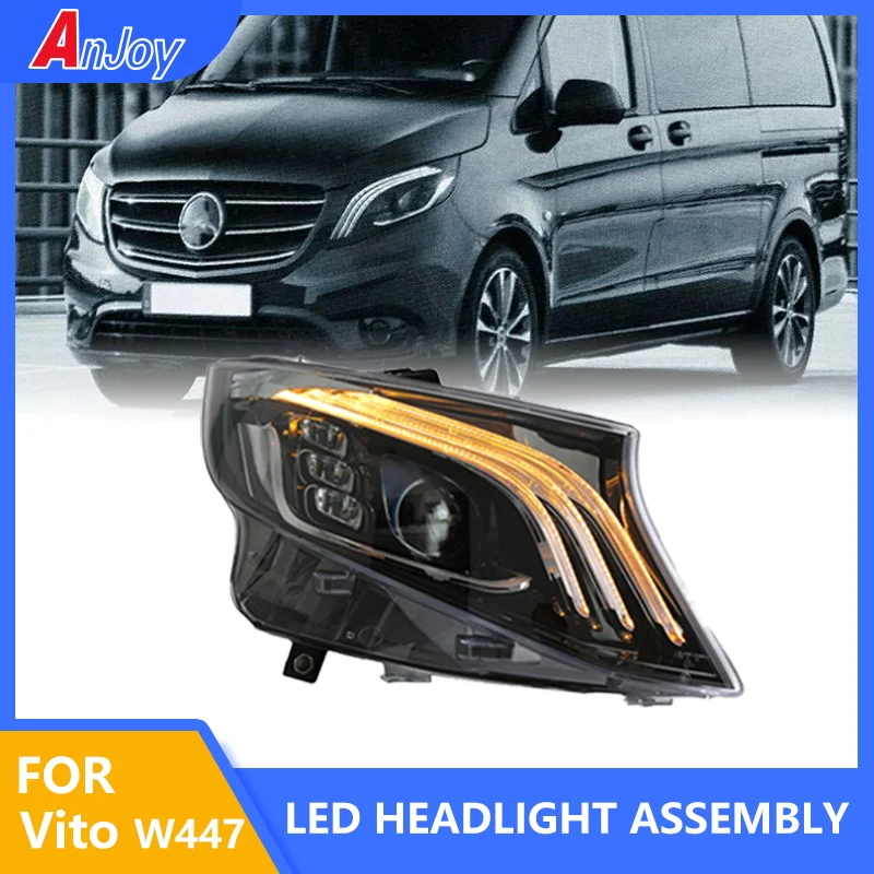 Lampa samochodowa do Vito W447 Metris V Class 2015-2020 LED Auto Reflektory Zespół Aktualizacja Maybach Design LHD RHD Styling Facelift