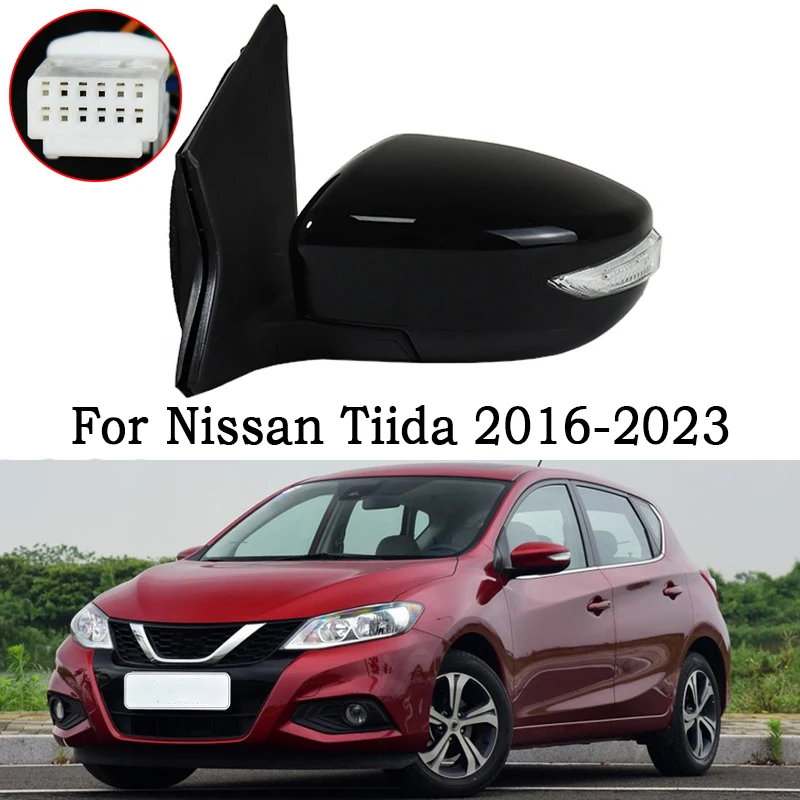 Car Accessories Outside Side Rearview Mirror Assemblys，Nissan Tiida 2016-2023 For Nissan Pulsar 2016-2023 Auto Mirror Assy