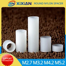 M2.7 M3.2 M4.2 M5.2 White Nylon Plastic Motherboard Standoff Rround Metric PC Computer Board Spacer PCB Hollow Non Threaded