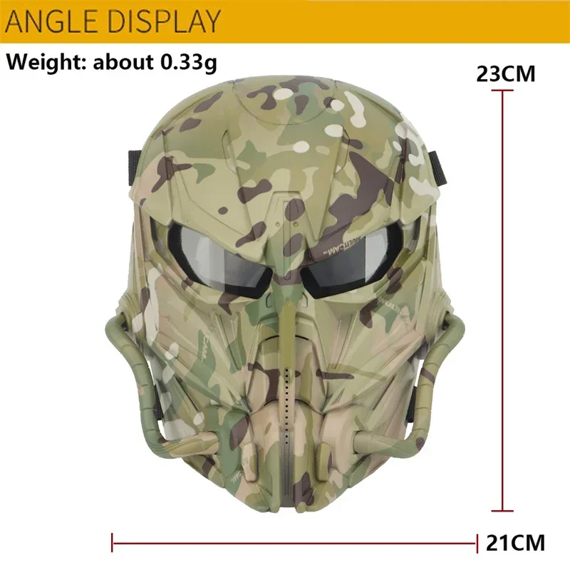 ZXYHFE Tactical Hunting Chastener Full Face Mask CS Safety Paintball Accessories Shooting Protective Airsoft Sports Equipment