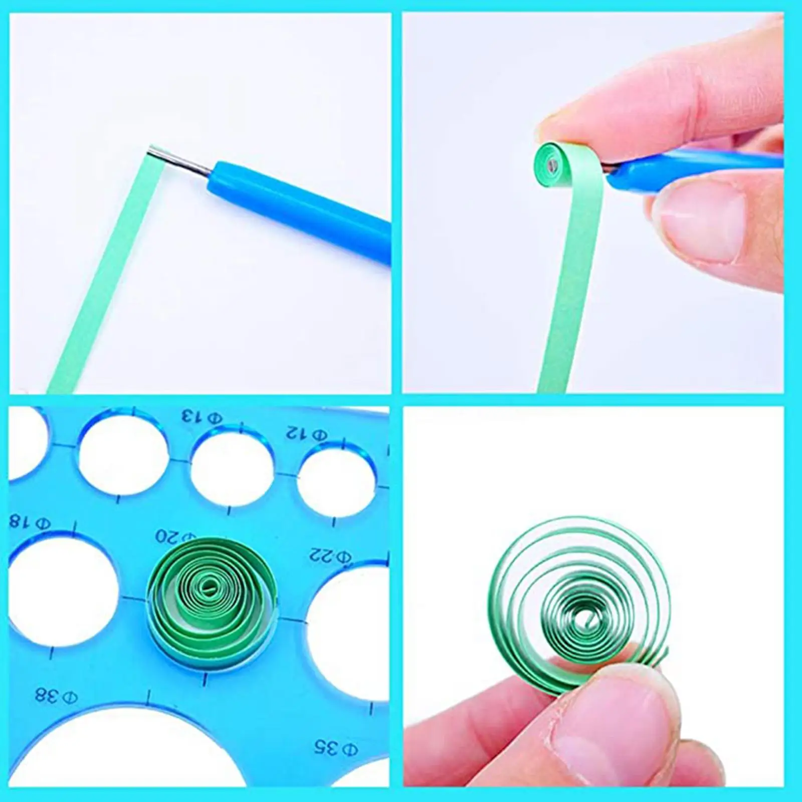 Slotted Quilling Tools Kit Assorted Sizes Paper Quilling Pen Set Rolling Crafting Tools for Handmade Party Decor Projects