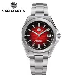 San Martin SN0129 New 39mm Dress Watch NH35 Automatic Mechanical Sapphire Crystal 10Bar BGW Luminous Desert Texture Men Watch