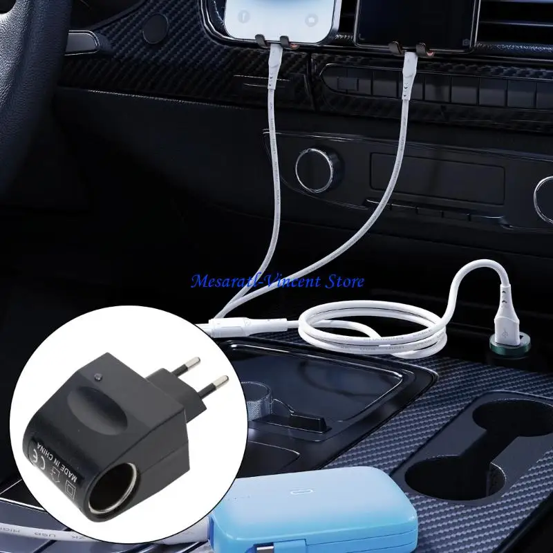 A70F 220V to 12V 6W Auto Cigarettes Power Converter EU US Plug Adapter Socket