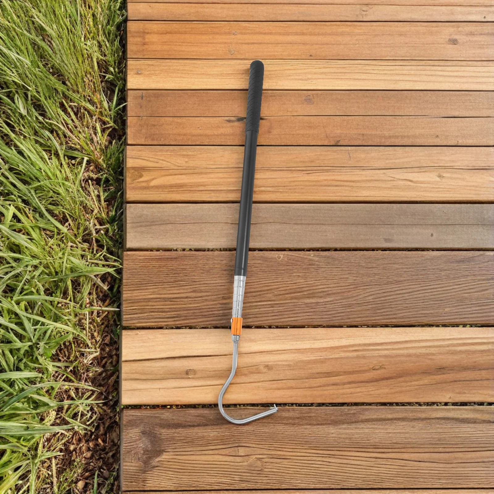 Attic Pull Down Hook Telescoping Rod Stainless Steel Extendable Tool for Rv Awning Loft Ladder Access Attic Door Pull