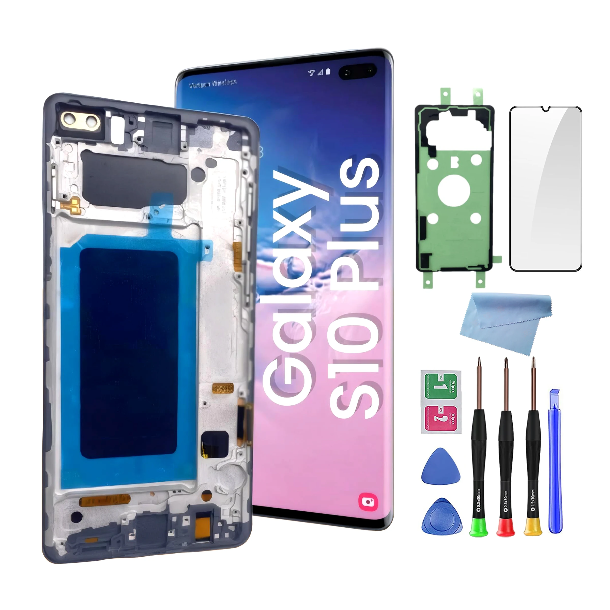 screen-replacement-for-samsung-galaxy-s10-plus-with-frame-lcd-display-assembly-repair-tool-included