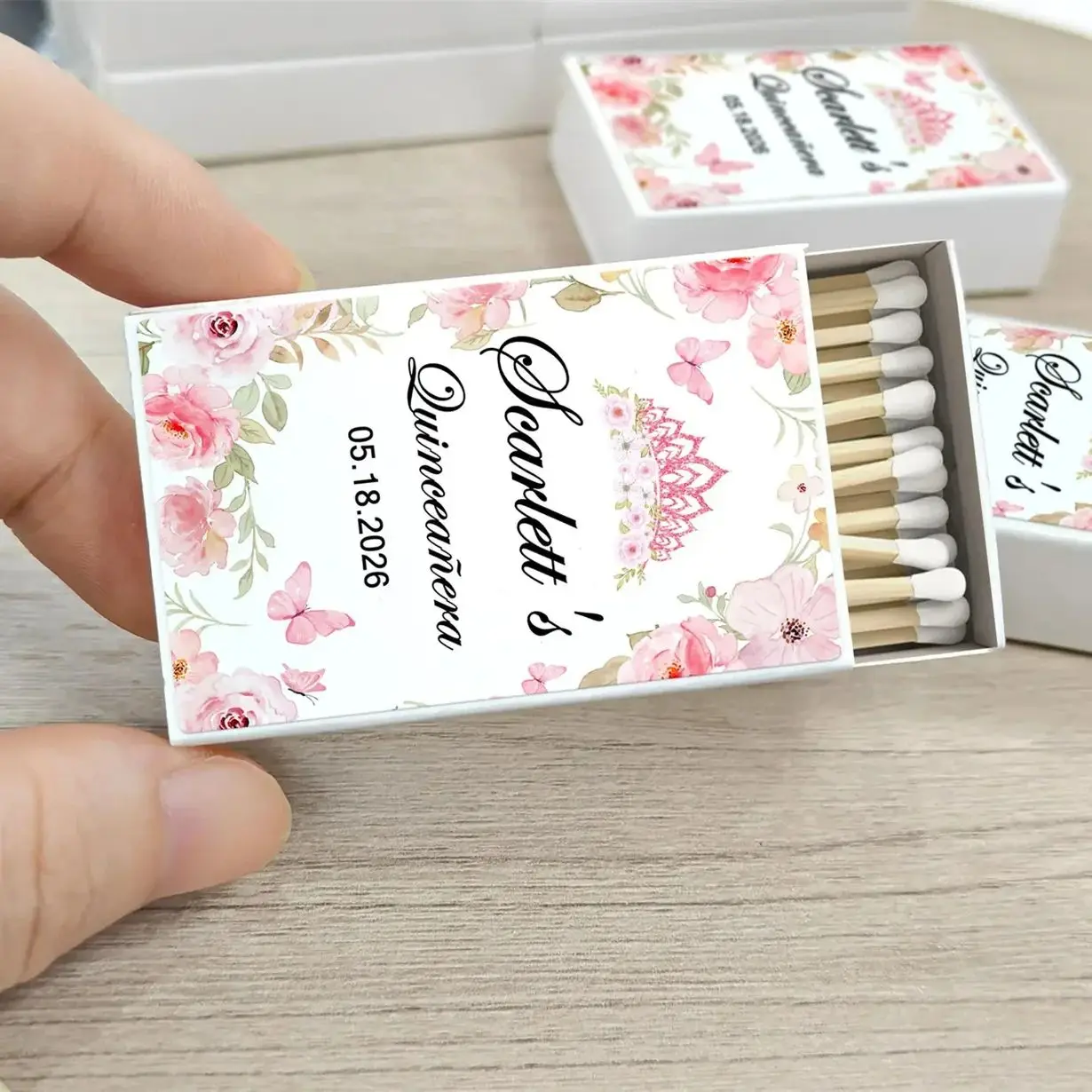 

Спичечные коробки на день рождения на заказ/сувениры Quinceañera для гостей/16 сувениров на день рождения/Mis Quince Matchbook Art/объем Sweet 16, день рождения