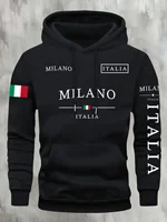 Sweat-shirt unisexe ITALIA MILANO pour homme et femme, décontracté, sport, vacances, tendance printemps automne hiver, vêtement de couple 3