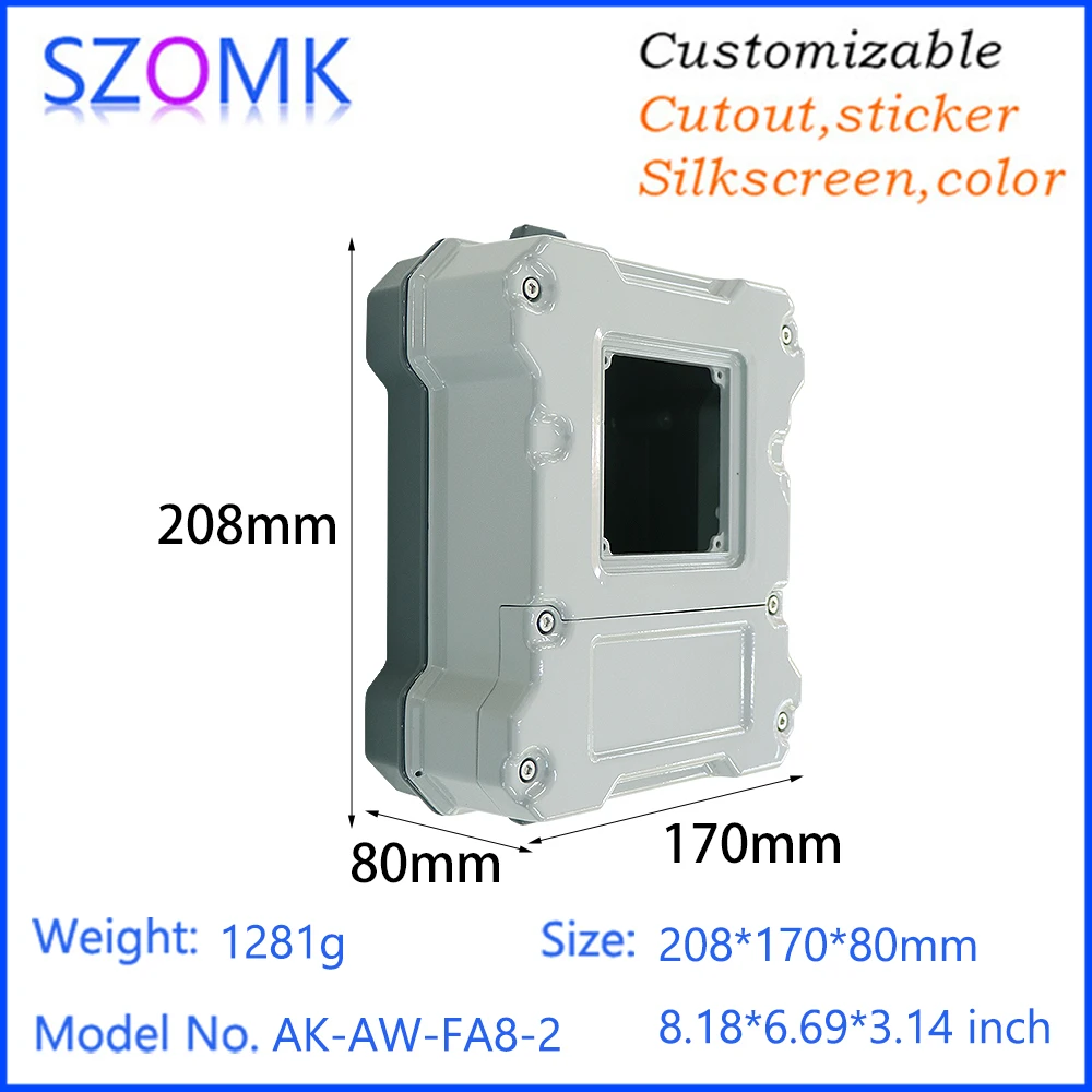 1PC Cast Aluminum Waterproof Junction Box Metal Button Power Wire Terminal Box for Indoor And Outdoor Use Aluminum Alloy