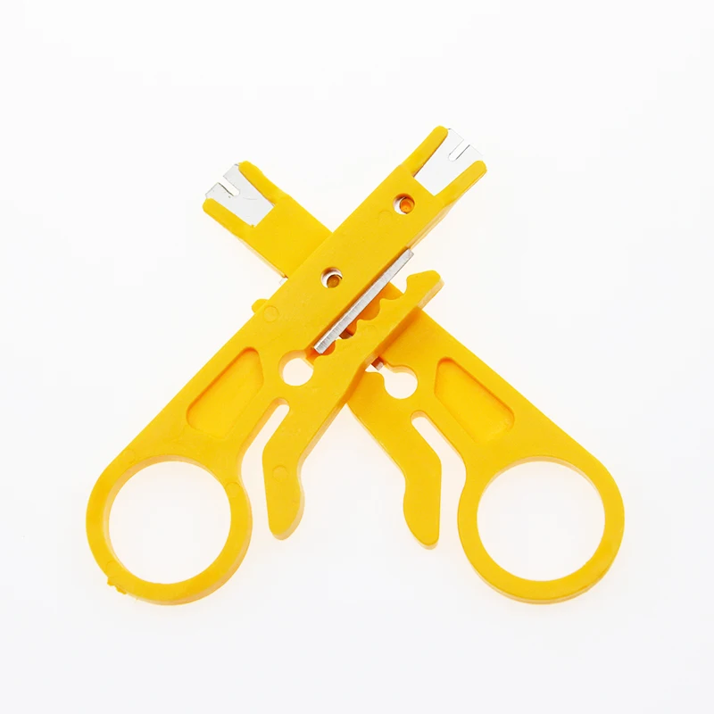 Draagbare 2 Stks/partij Mini Draad Stripper Mes Netwerk Kabel Krimptang Handje Strippen Draad Cutter Multi Gereedschap Handgereedschap
