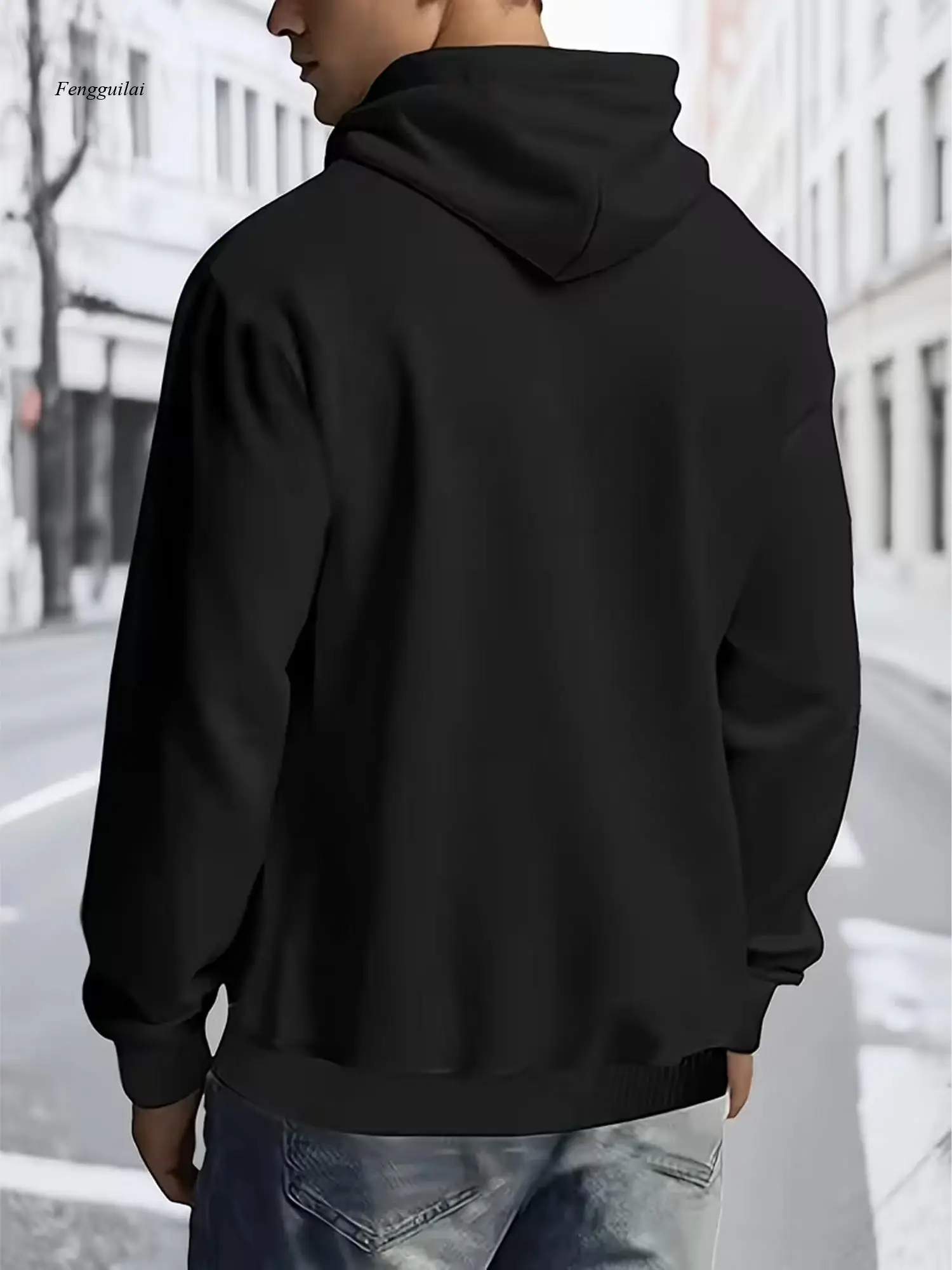 هوديي بنمط البطيخ مع نظارات - بلوفر كاجوال، تصميم مضحك، أكمام طويلة، قماش غير قابل للتمدد