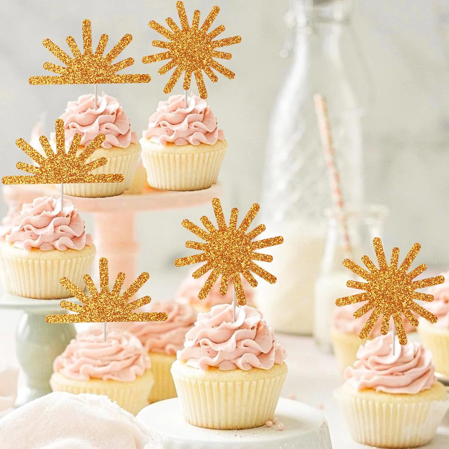 Sonne Regenbogen Kuchen Dekor Cupcake Topper Ball Dessert Picks, Sonne Thema Geburtstag Party Baby Dusche Feier Foto Requisiten – Detail 5
