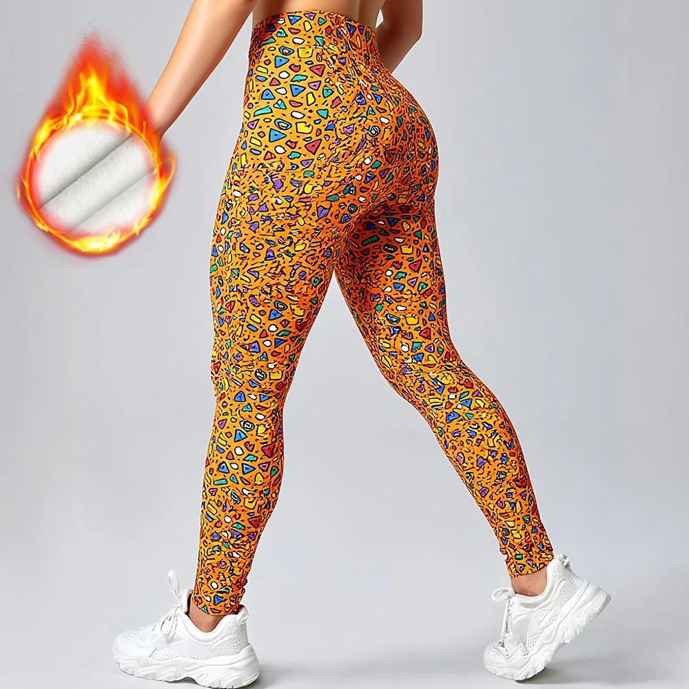 

Mia Muse Autumn Leggings 2025 Women's Daily Graphic Printing Hip Lifting High Waist Pilates Ankle Leggings