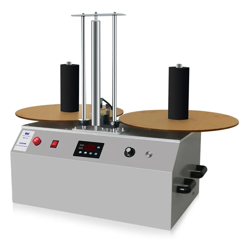 

roll to roll two head label rewinder machine automatic label rewinding machine with length counter and pieces count