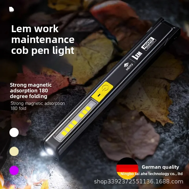 

Magnetic Pen Light for Auto Repair-Ultra Bright COB LED, Rechargeable& Mini Hands-Free Work Light for Mechanics, Precision Tasks