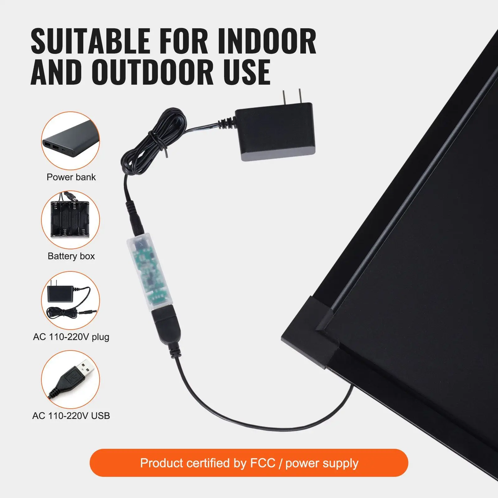 กระดานดำ LED กระจกนิรภัยขนาด 24x16 นิ้ว พร้อมไฟโปรแกรมได้ 16 สี 4 รูปแบบ 5 ระดับความสว่าง ควบคุมผ่านรีโมท