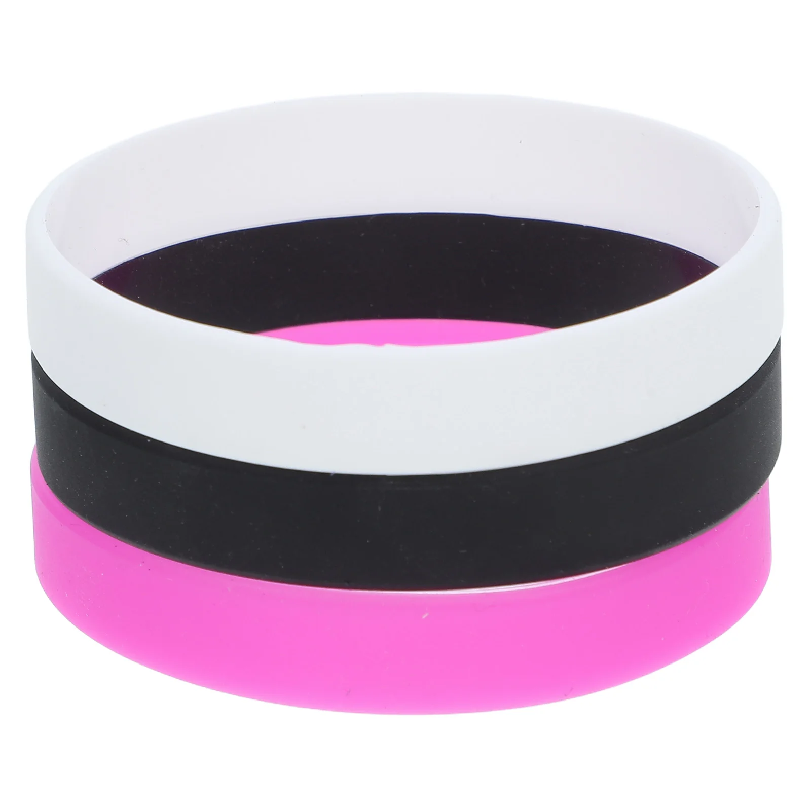 

3pcs Silicone Wristbands No Letter Unisex For Men Women Sports Party Event Daily Wear Elastic Bracelet Bulk Gift