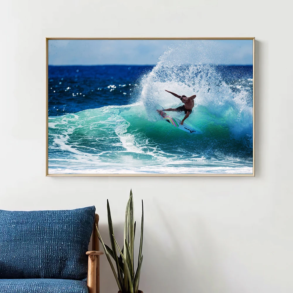 16 The ocean Waves Surfing Extreme Sports Art Silk Cloth Wall Print Poster Home Deco Modern Style Festival Gift