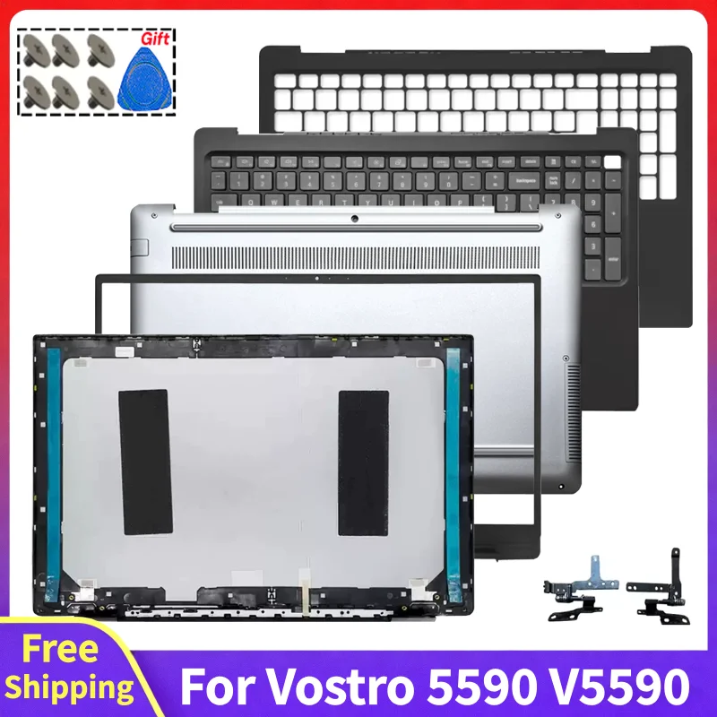 For Vostro 5590 V5590 New Replace Laptop LCD Back Cover Rear Lid Top Case Front Bezel Hinge Palmrest Bottom Case Computer Part